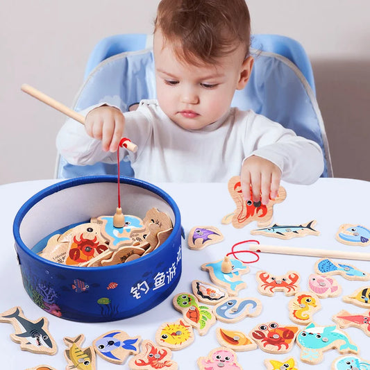 Wooden Magnetic Fishing Game