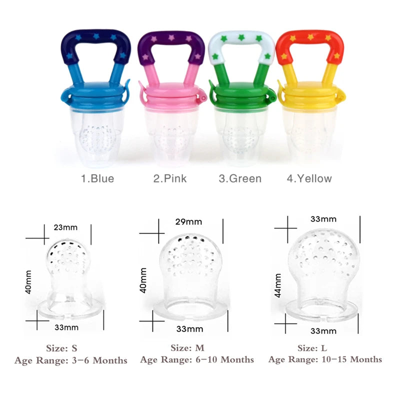 5pcs Silicone Squeezing Feeding Bottle