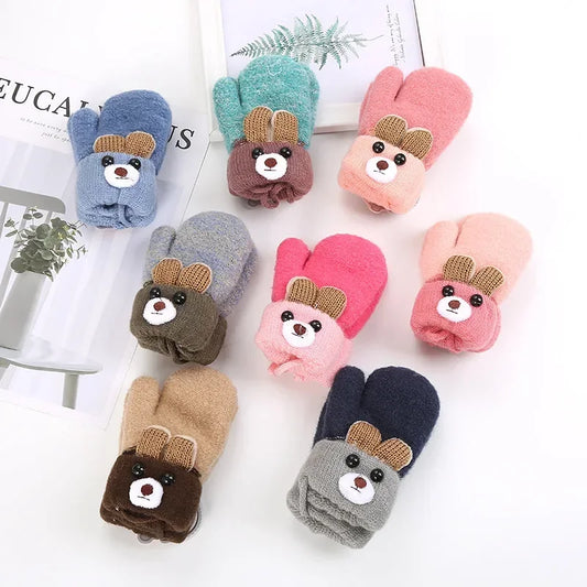 Cute Cartoon Bear Baby Gloves